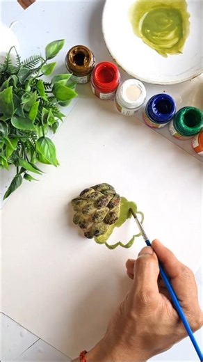 🍈 Real or Painted? Sitafal Illusion Art!|💛|#sitafal #fruit #shorts #artbox #art #trending