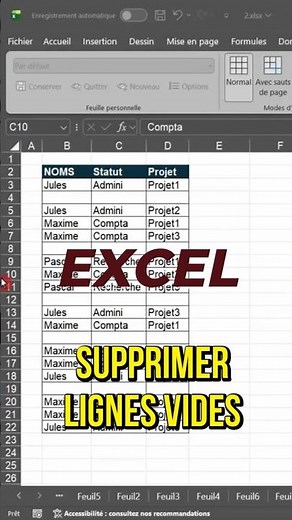 Excel: Automatically delete all empty rows