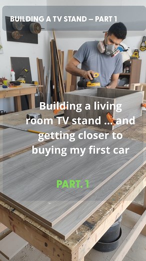 ✂️ Starting this project from scratch: clean cuts, organized materials, and the first pieces of the TV stand ready to go. This is Part 1 of the series where I show the full step-by-step process. 🪚If you want to learn how to build your own furniture , these are the plans that helped me understand each step better. 👇 See more here Part 1 | Created by you