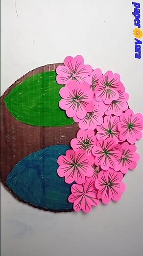 DIY 3D Flower Tree with A4 Paper & Cardboard🤩