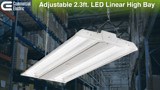 Check The Home Depot's Q&A Before Buying: Commercial Electric 4-Pack 2.3 ft. 1000-Watt Equivalent Linear White LED High Bay Light Adjustable Beam Selectable Lumens 5000K Daylight