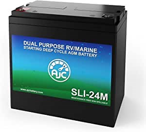 Amazon.com: AJC Group 24M Dual Purpose Starting and Deep Cycle RV Marine and Boat Battery : Health & Household