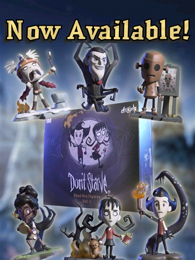 Six new Don’t Starve FireLink collectible figures are now available from the official Klei Shop. LINK IN BIO or visit shop.klei.com The first set includes Wilson, Willow, Wigfrid, Wanda, WX-78, and Maxwell. Each figure includes a code for a unique Don’t Starve Together item skin. Available as individual blind boxes or as a complete set of six with a pop-up retail display box. Shop through the link in bio. #DontStarve #DontStarveTogether #kleientertainment #toys #VideoGames