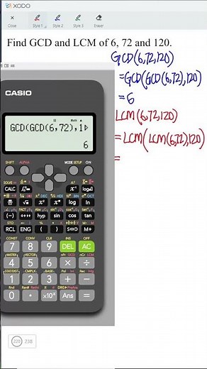 Find GCD and LCM of 3 numbers by using fx-570VN calculator
