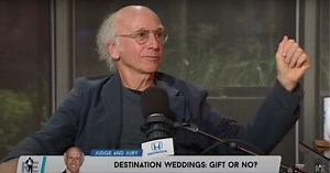 Larry David explains why he would never go to a destination wedding and it's painfully relatable