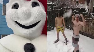 #BainDeNeigeStHub 🐔 Adel et Clément de Clay and Friends ont, eux aussi, reçu un appel de Bonhomme Carnaval ce weekend. Les musiciens ont décidé de participer au Défi virtuel Bain de neige St-Hubert pour s’amuser et aussi, pour appuyer cette bonne cause! Tu veux voir comment le groupe s’en est tiré? Regarde la vidéo juste ici! -- Émile Bilodeau, FouKi et Sarahmée c'est votre tour! 🥶 | Carnaval de Québec