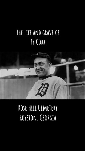 The life and grave of baseball legend Ty Cobb. #tycobb #baseball #halloffame #freyzelproductions #fyp