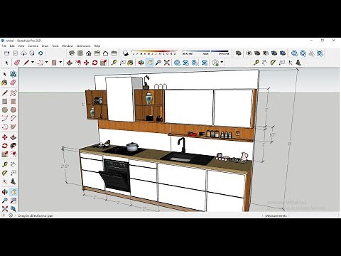 MODULAR KITCHEN DESIGN | SKETCHUP TUTORIAL FOR BEGINNERS | @autocadandinterior2153 ​