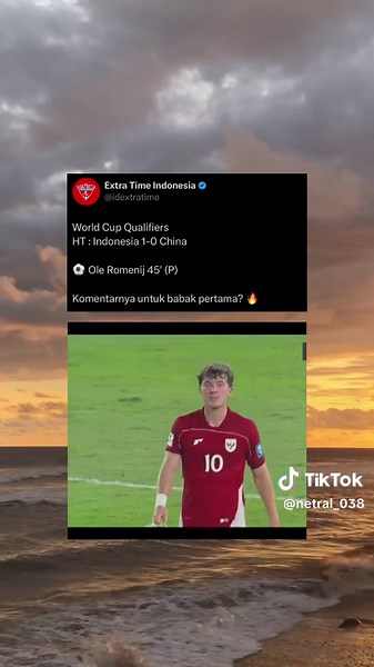 WOW WOW JUST A WOW, HALF TIME TIMNAS INDONESIA UNGGUL SATU KOSONG MELAWAN CHINA, BISA TAMBAH LAGI GAK NIH GUYS SKOR NYA🥶🔥