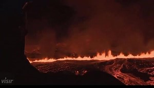 1.7K views · 143 reactions | Incredible video! A volcanic eruption is underway in southwestern Iceland, with magma breaching the surface north of the town of Grindavik. (Visir) | Meteorologist Mary Mays | Facebook
