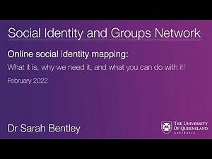 Online Social Identity Mapping – Dr Sarah Bentley