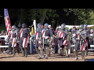 Medieval Knights Team USA v England 16v16 at Scone Palace, Scotland for IMCF 2018 World Championship
