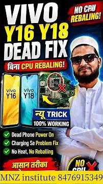 Vivo Y16 Y18 Dead Fix Without CPU Reballing 🔥 100% Working New Trick