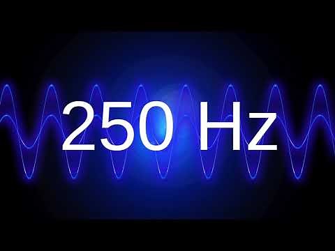 250 Hz clean pure sine wave TEST TONE frequency