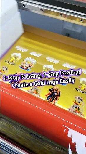 1-step printing, 1-step pasting! Make gold logos easily with this 60cm crystal sticker printer!​