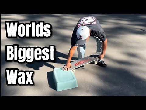 Skating on a Giant Wax Bar!