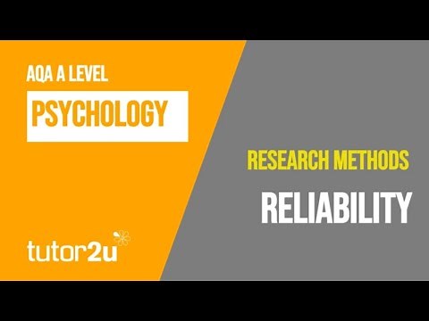 Reliability | AQA A Level Psychology | Research Methods