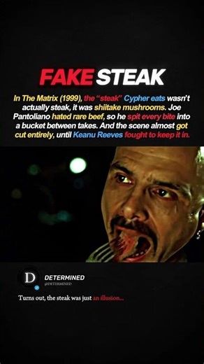 The Matrix Steak Scene Was Fake