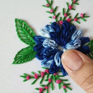 Hand Embroidery Brazilian stitch flower design #embroidery #needlework #handmade #trending #FBVIDEO #design | Embroidery Skills ideas