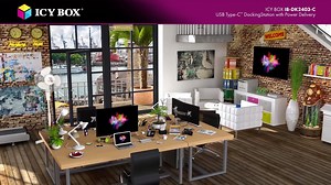 ICY BOX IB-DK2403-C – Type-C™ USB 3.0 DockingStation with Power...