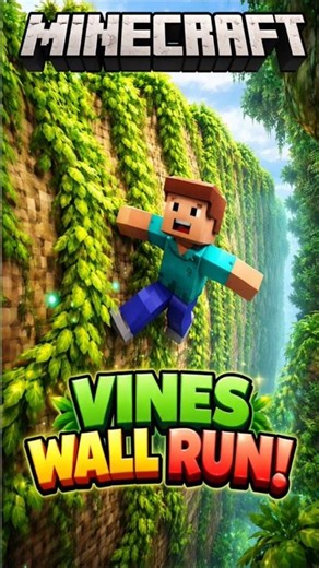 Only 0.1% Players Can Complete This Vines Wall Run 😱🌿#trending #shorts #minecraft
