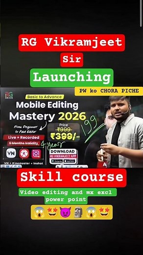 😱🤩 PC/Mobile video editing course| RG VIKRAMJEET SIR LUNCH #rgvikramjeet #rojgarwithankit #skills