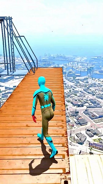 GTA 5 Epic Water Ragdolls Spiderman Jump/Fails Ep375 #shorts