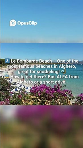 Top 5 Alghero Beaches 🏖️ | Best Beaches Alghero Sardinia 🇮🇹 #shorts