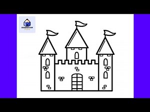 Cum Sa Desenezi Un CASTEL | Usor Pas cu Pas Tutorial pentru Incepatori