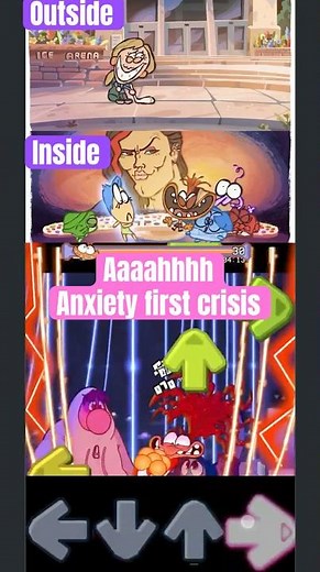 Aaaahhhh Anxiety Panic |Animation VS Gameplay - FNF Inside Out Mod #fnf #anxiety #insideout