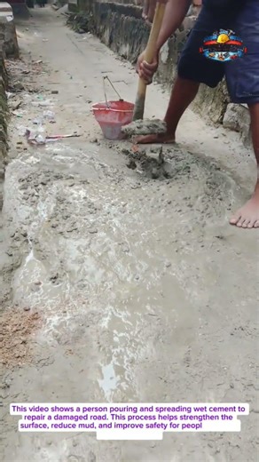 Fixing Muddy Road with Cement | Real Work
