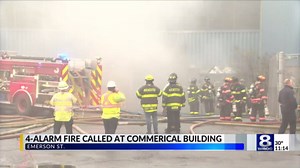 Fourth-alarm fire erupts inside large commercial building on Emerson Street, prompts evacuation