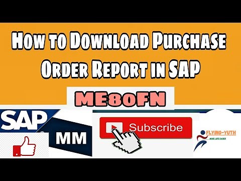How to download Purchase Order Report in sap !! #flyingyuth #sapbasic #ME80FN