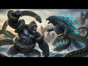 INTENSE KING KONG and GODZILLA vs. GIANT PYTHONS: Titan Battle Raging Through Sea and City