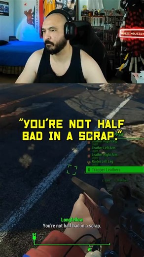 bizzzlekizzzle on Instagram: "Why did he say it like that? Old Man Longfellow is one of the first companions you can meet in the Fallout 4 Far Harbor DLC. He’ll guide you during one of the first main questline quests should you choose to take him along, and one of his scripted lines made me a little uncomfortable. I just met the man and he’s already making moves on my female character? I know it’s a joke, but the way he said it was unsettling. #fallout #fallout4 #bethesdagamestudios"
