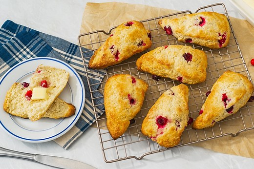 Fluffy & Fresh Cranberry Scones Recipe | Canadian Goodness
