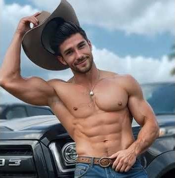 Muscled Cowboy Car Ride #muscle #motivation #male #fitessmodels #model #musclebuliding #bodybuilder