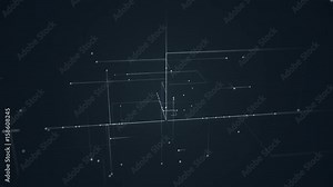 Abstract Hi-Tech Backround. This is abstract technological animation of futuristic grid. Perfect for any type of videos dealing with scientific festivals, hi-tech projects, sci-fi movies.