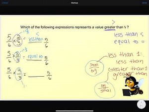 How to find out if a fraction is greater than, less than or equal to the value of another fraction!