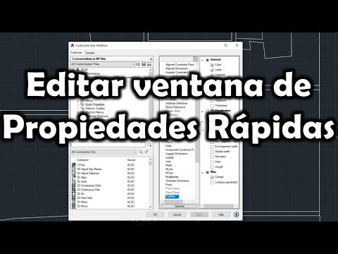 [AutoCAD] Personalizar Ventana de Propiedades Rápidas