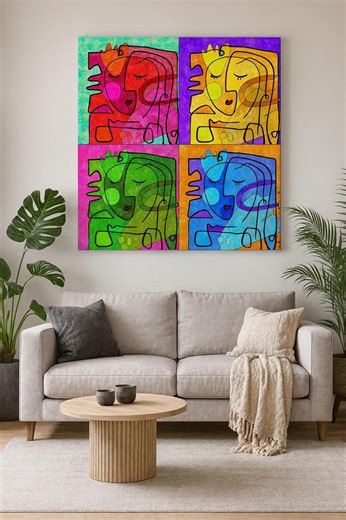 Four Moods in Line - Etsy