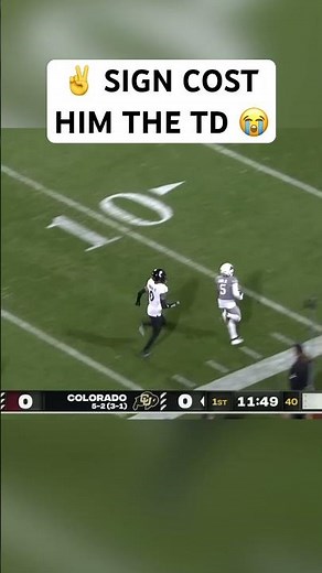 Colorado WR Jimmy Horn was flagged for taunting, negating the TD 😬 #shorts