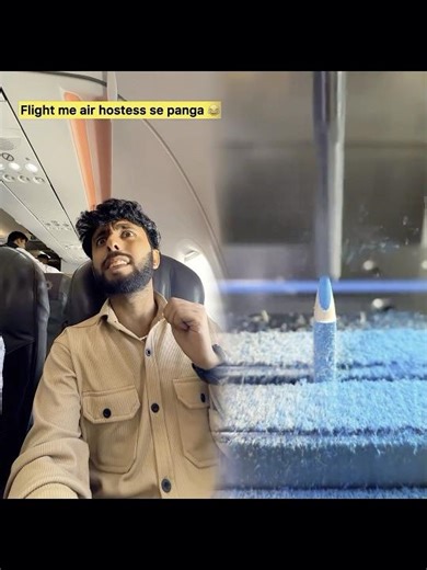 Flight me air hostess se panga 😂 #comedy #trending #funny #viral #viralvideo #flight #flightvideos