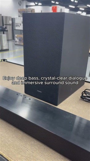 Bring the theater experience home with the Samsung Q60 Soundbar 🔊🎬