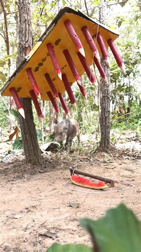 Tecnología primitiva Construya una herramienta única de trampa para jabalíes Fabricada por #wildboar #wildpig #animaltrap #pigtrap #wildboartrap | La Franja FM