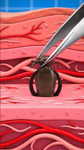 What Happens When You Pull a Tick? #animation #aivideo #ytshorts #reallifehacks #skincare #lifehacks