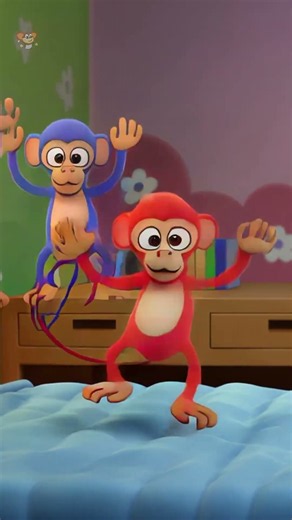 Five little monkeys #shorts #fivelittlemonkeysjumpingonthebed #kidssongs