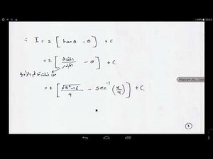 Calculus 2:Trigonometric substitution