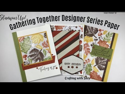 Hand stamped Cards using Stampin’ Up! Gathering Together On Line Exclusive