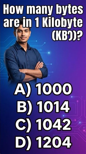 Top 100 | Computer Fundamentals MCQs # 15 | How many bytes are in 1 Kilobyte (KB)?